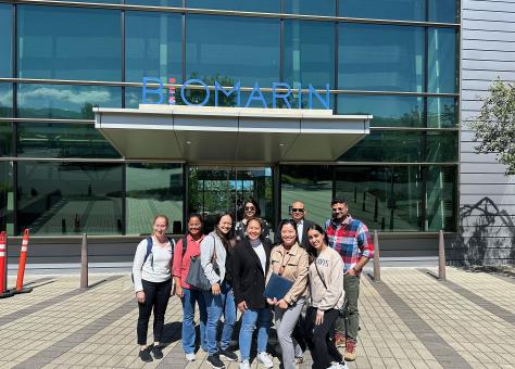 students outside BioMarin offices