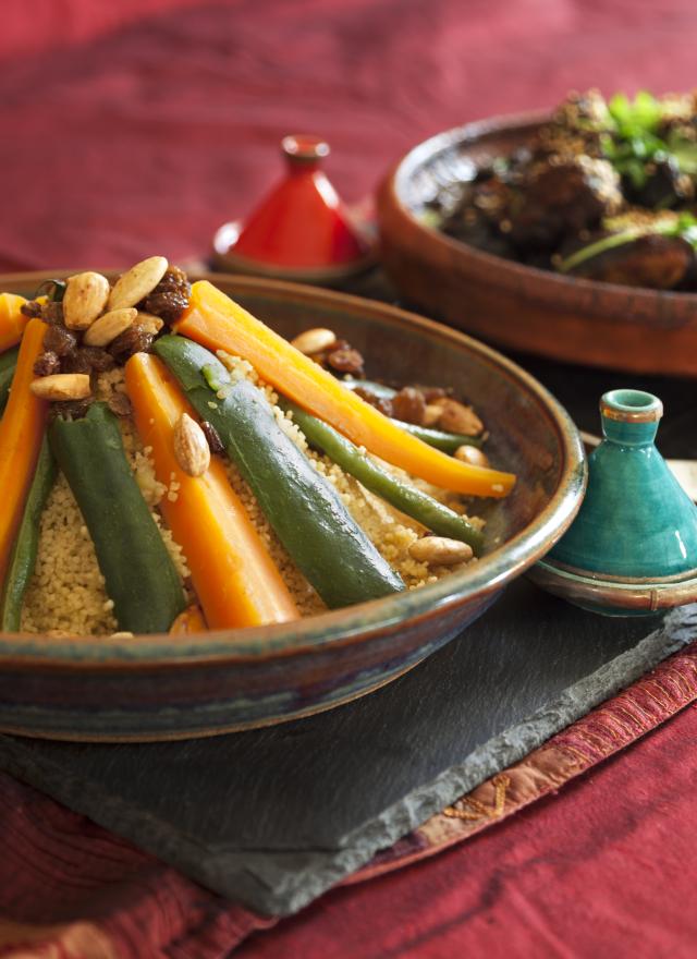 Getty Images photo of international food in bowls on table