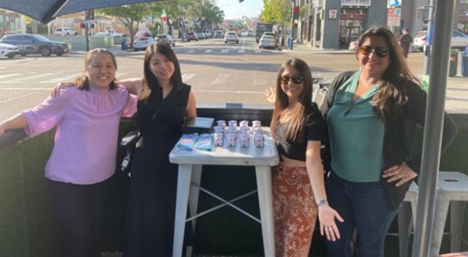 Faye Wu at a networking event in San Diego