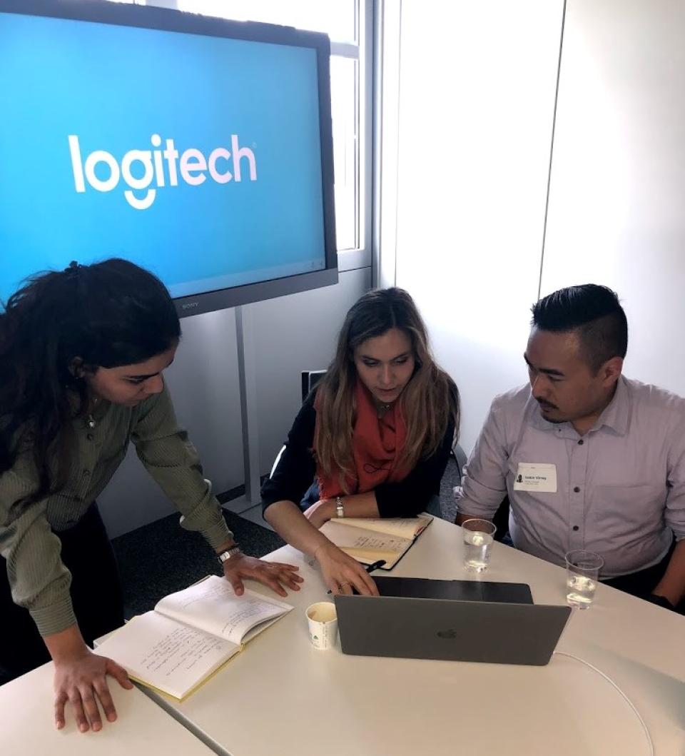 Students working on-site at Logitech’s European Headquarters in Lausanne, Switzerland