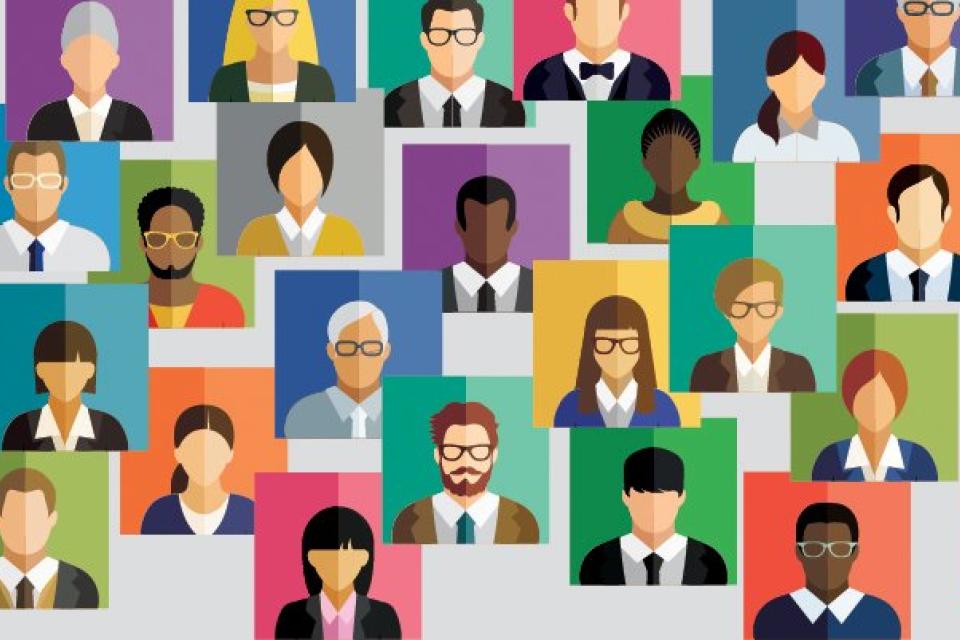 animated graphics of office professionals 